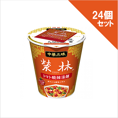 明星 中華三昧タテ型ビッグ 榮林 トマト酸辣湯麺×24個