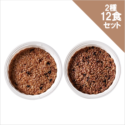 MOCCHIRI BROWN RICE 小豆・黒米 2種 12食アソート ためせる｜T