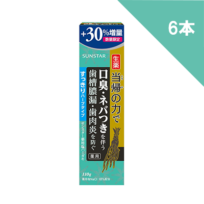 サンスター薬用塩ハミガキすっきりハーブ（医薬部外品）×6本 ためせる