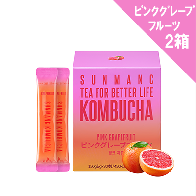 SUNMANC コンブチャ ピンクグレープフルーツ×2箱