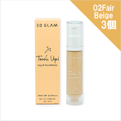 タッチアップリキッドファンデーション02Fair Beige×3個