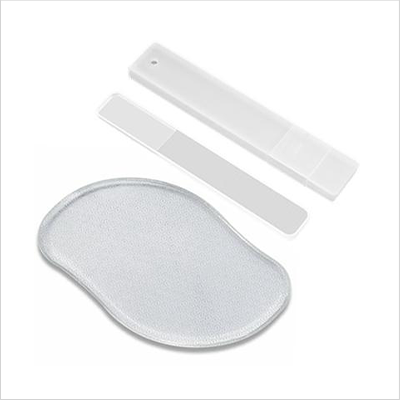 ガラス製かかとやすり+ガラス製爪磨き 2種セット