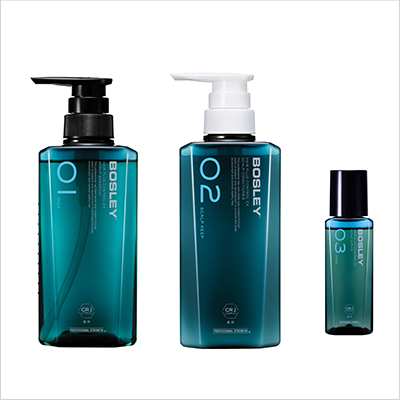 BOSLEY ヘアプラス スカルプシャンプー・トリートメント・育毛剤セット3種6個
