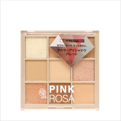 PINKROSA 9カラーアイシャドウ 03ミルクベージュ×2個