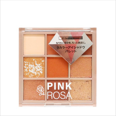 PINKROSA 9カラーアイシャドウ 01キャラメルブラウン×2個