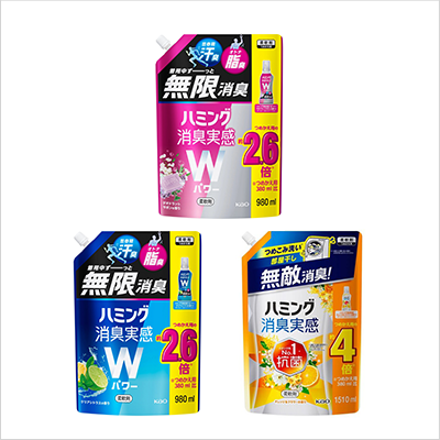ハミング 消臭実感 詰替えデオドラントサボン・クリアシトラス・オレンジ＆フラワー3種12個