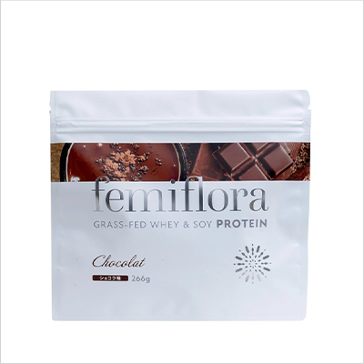 フェミフローラ グラスフェッドホエイ&ソイプロテイン ショコラ味×3袋