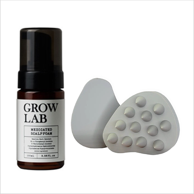 GROW LAB メディケイテッドスカルプフォーム・ブラシ2種3個