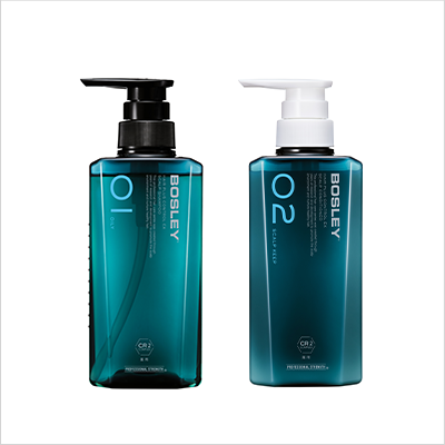 BOSLEYヘアプラス コントロールEX 薬用スカルプシャンプー（オイリー）・コンディショナー2種4個