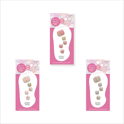 STソニックジェリス ミニッツサロンジェルシール（足用）3種3個　Aセット