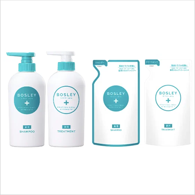 ボズレー薬用スカルプケアシャンプー・トリートメント本体・詰替え各1本計4本