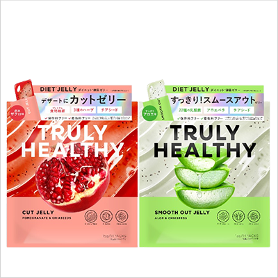 TRULY HEALTHY カットゼリー ザクロ味/スムースアウトゼリー アロエ味2種6個